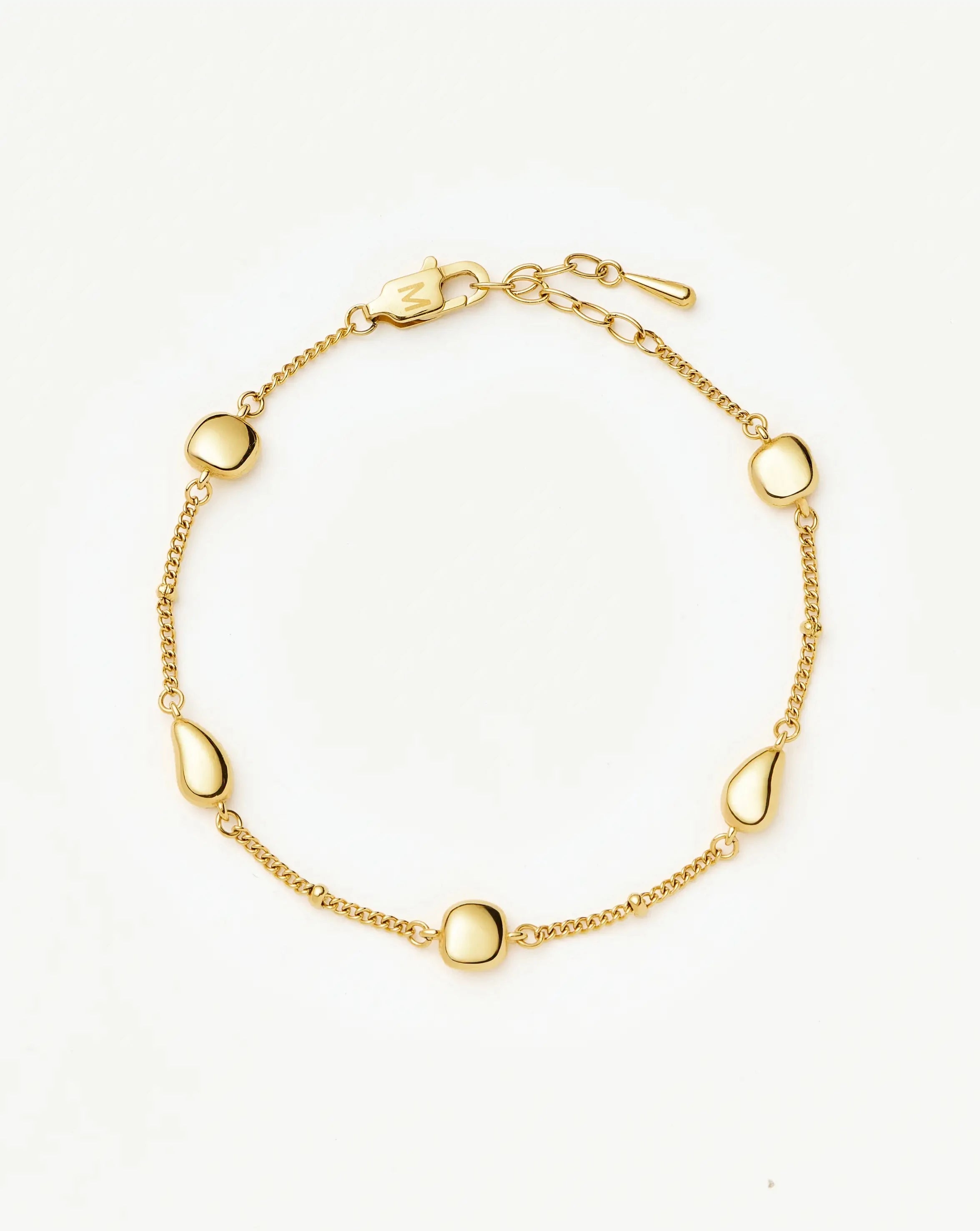 Molten Teardrop Multi Charm Bracelet | 18k Gold Plated Bracelets Missoma 