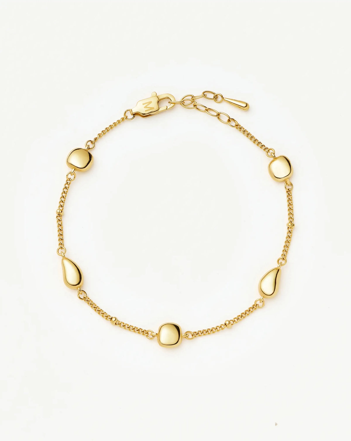 Molten Teardrop Multi Charm Bracelet | 18k Gold Plated Bracelets Missoma 