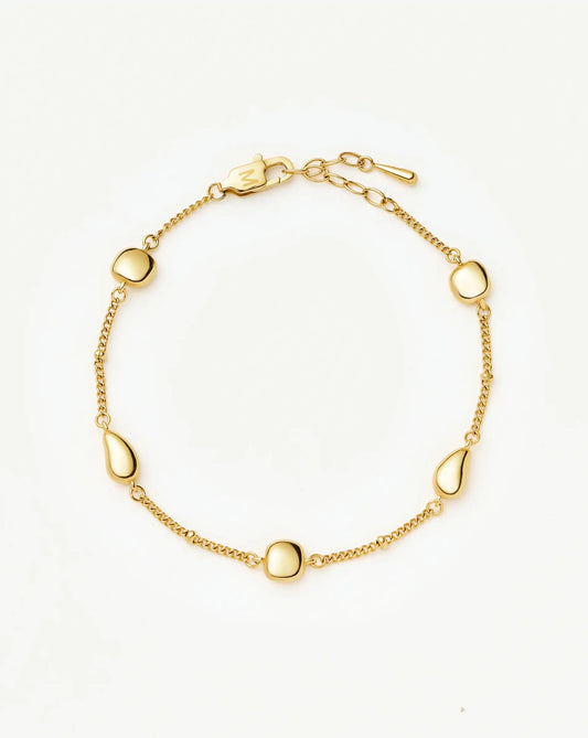 Molten Teardrop Multi Charm Bracelet | 18k Gold Plated Bracelets Missoma 