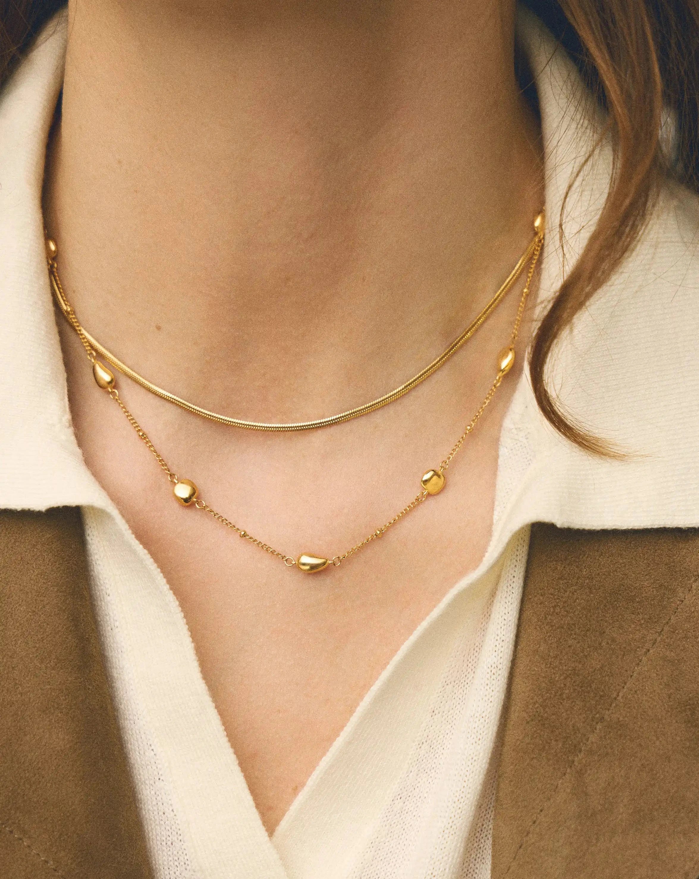 Molten Teardrop Multi Charm Necklace | 18k Gold Plated Necklaces Missoma 