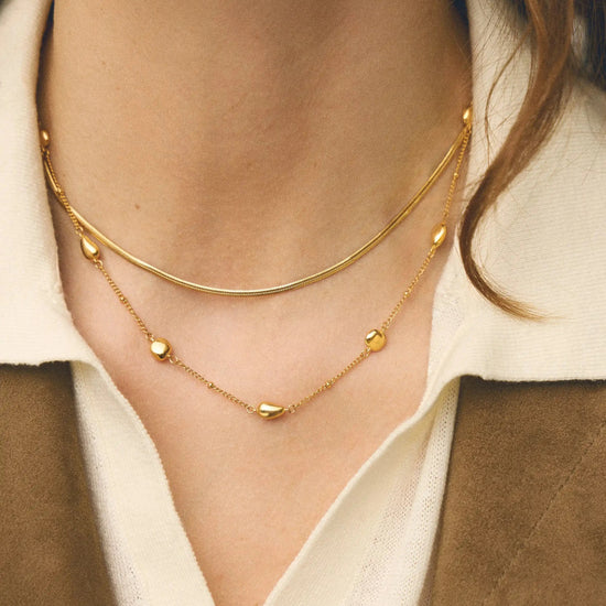 Molten Teardrop Multi Charm Necklace | 18k Gold Plated Necklaces Missoma 