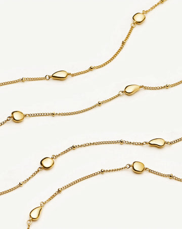Molten Teardrop Multi Charm Necklace | 18k Gold Plated Necklaces Missoma 