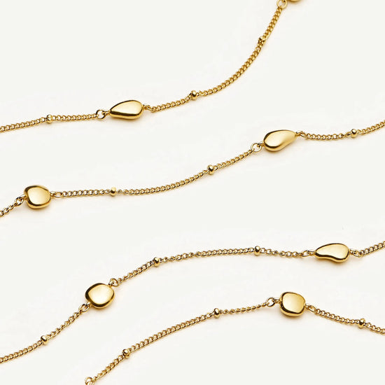 Molten Teardrop Multi Charm Wraparound Necklace | 18k Gold Plated Necklaces Missoma 