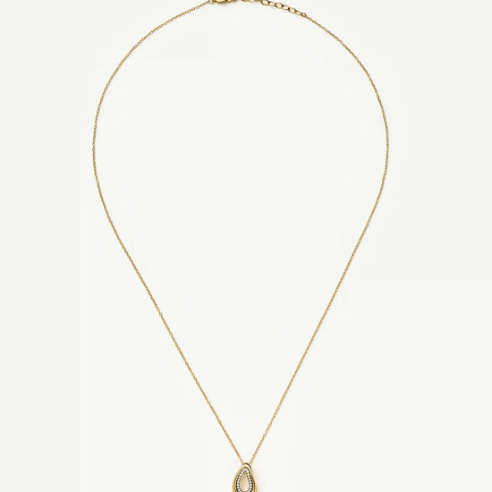 Molten Teardrop Pavé Pendant Necklace | 18k Gold Plated/Cubic Zirconia Necklaces Missoma 