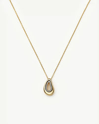 Molten Teardrop Pavé Pendant Necklace | 18k Gold Plated/Cubic Zirconia Necklaces Missoma 