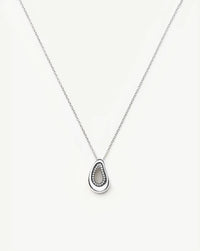 Molten Teardrop Pavé Pendant Necklace | Silver Plated/Cubic Zirconia Necklaces Missoma 