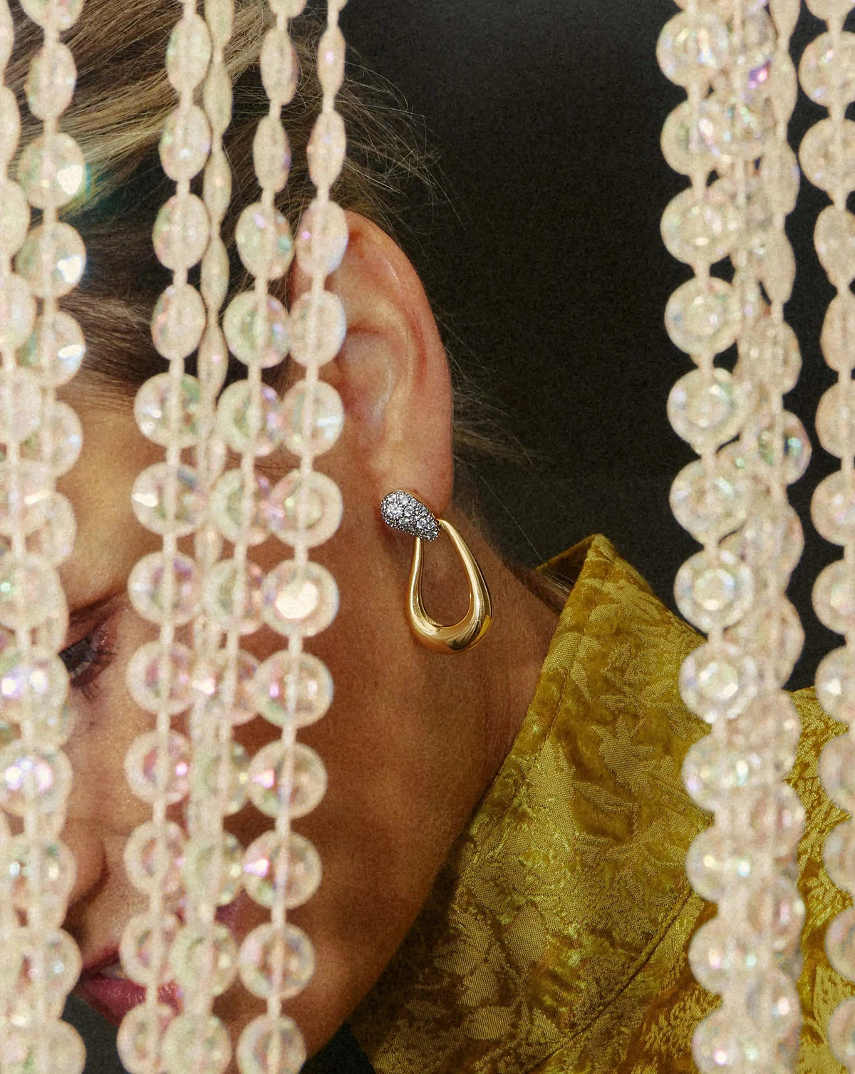 Molten Teardrop Pavé Statement Stud Earrings | 18k Gold Plated/Cubic Zirconia Earrings Missoma 