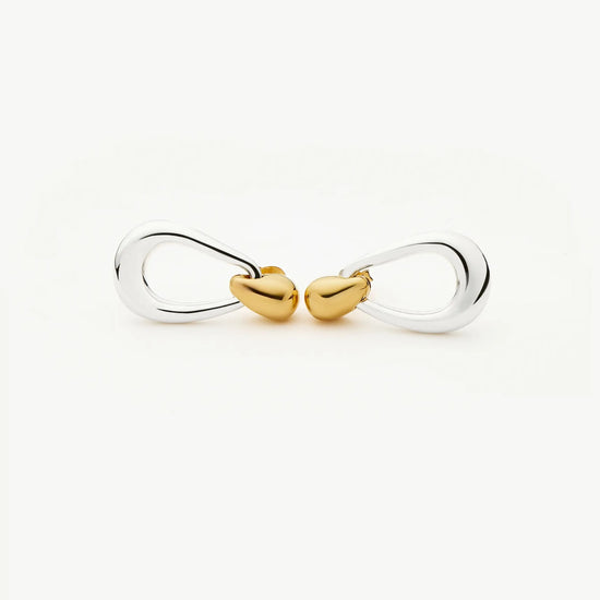 Molten Teardrop Statement Stud Earrings | Mixed Metal Earrings Missoma 