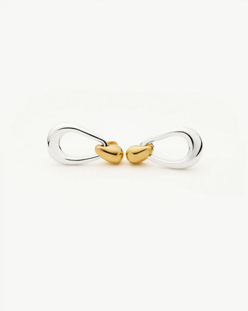 Molten Teardrop Statement Stud Earrings | Mixed Metal Earrings Missoma 