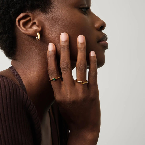 Molten Wave Stacking Ring | 18k Gold Vermeil Rings Missoma 