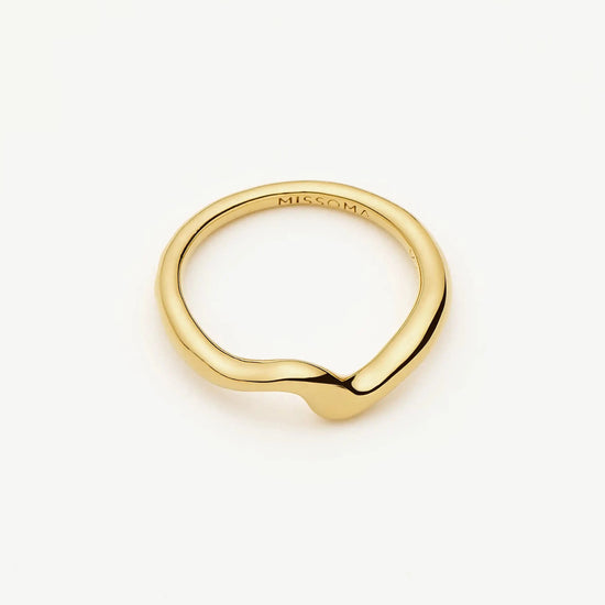 Molten Wave Stacking Ring | 18k Gold Vermeil Rings Missoma 
