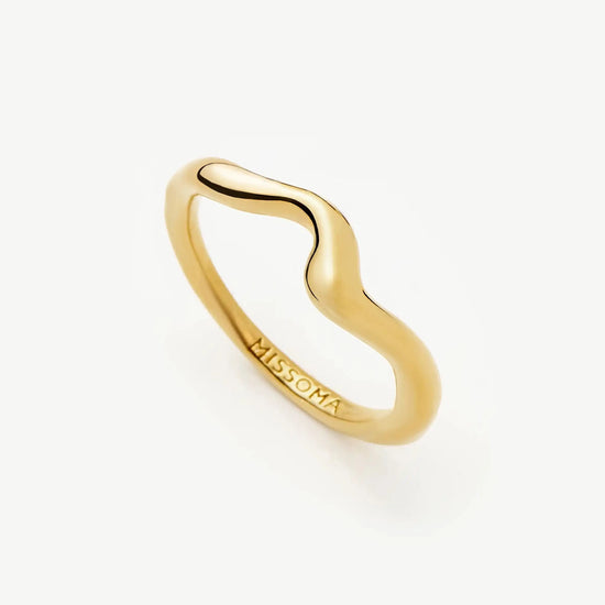 Molten Wave Stacking Ring | 18k Gold Vermeil Rings Missoma 