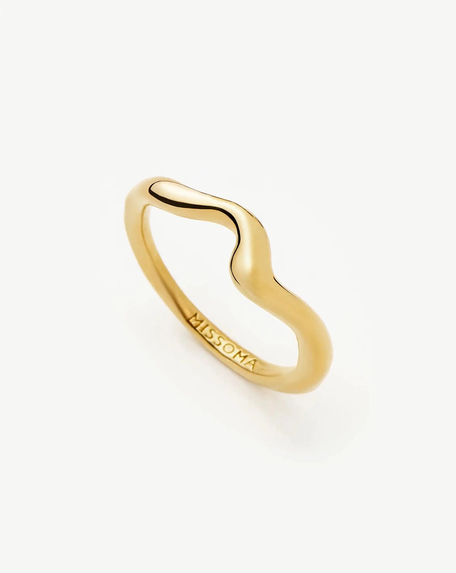 Molten Wave Stacking Ring | 18k Gold Vermeil Rings Missoma 