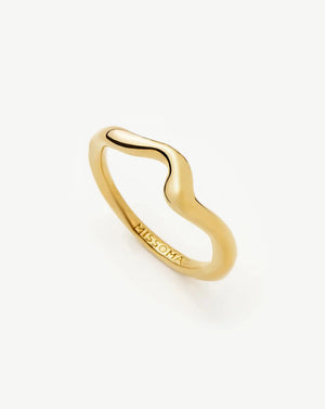 Molten Wave Stacking Ring | 18k Gold Vermeil Rings Missoma 