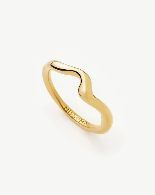 Molten Wave Stacking Ring | 18k Gold Vermeil Rings Missoma 