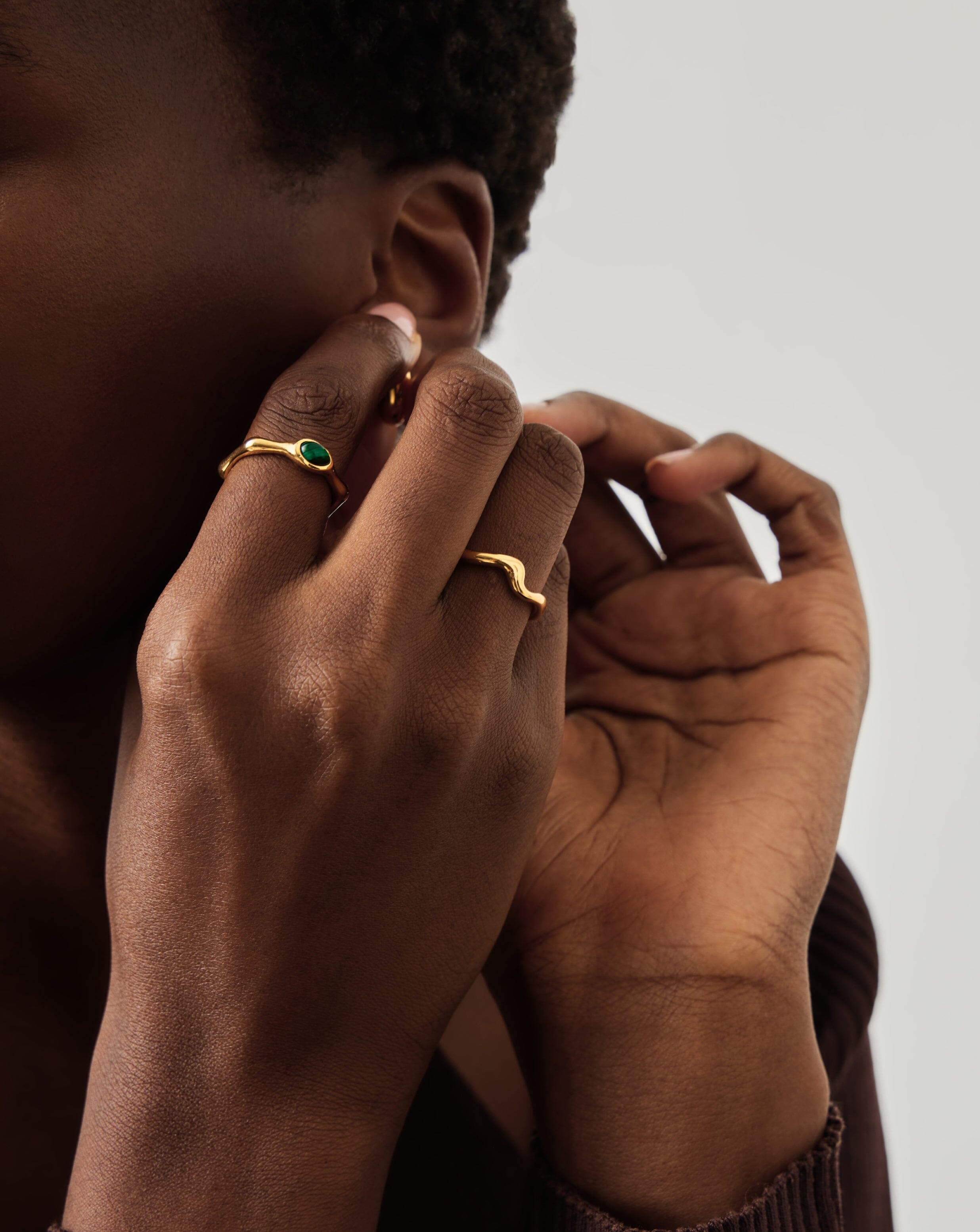 Molten Wave Stacking Ring | 18k Gold Vermeil Rings Missoma 