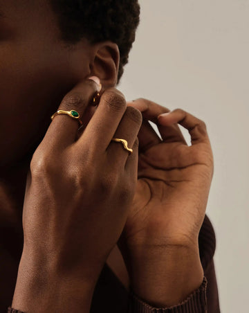 Molten Wave Stacking Ring | 18k Gold Vermeil Rings Missoma 