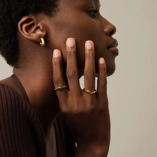 Molten Wave Stacking Ring | 18k Gold Vermeil Rings Missoma 