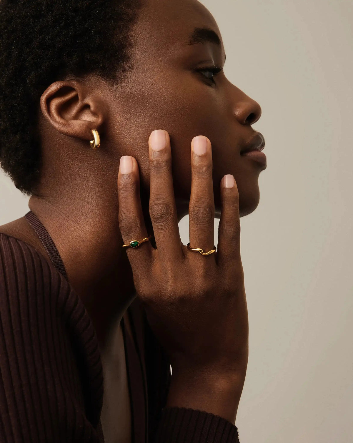 Molten Wave Stacking Ring | 18k Gold Vermeil Rings Missoma 
