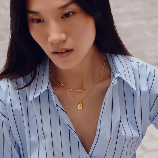 November Birthstone Necklace & Charm Earrings Set | 18k Gold Vermeil/Citrine Necklaces Missoma 