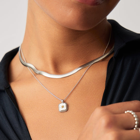 November Birthstone Necklace & Charm Earrings Set | Sterling Silver/Citrine Necklaces Missoma 