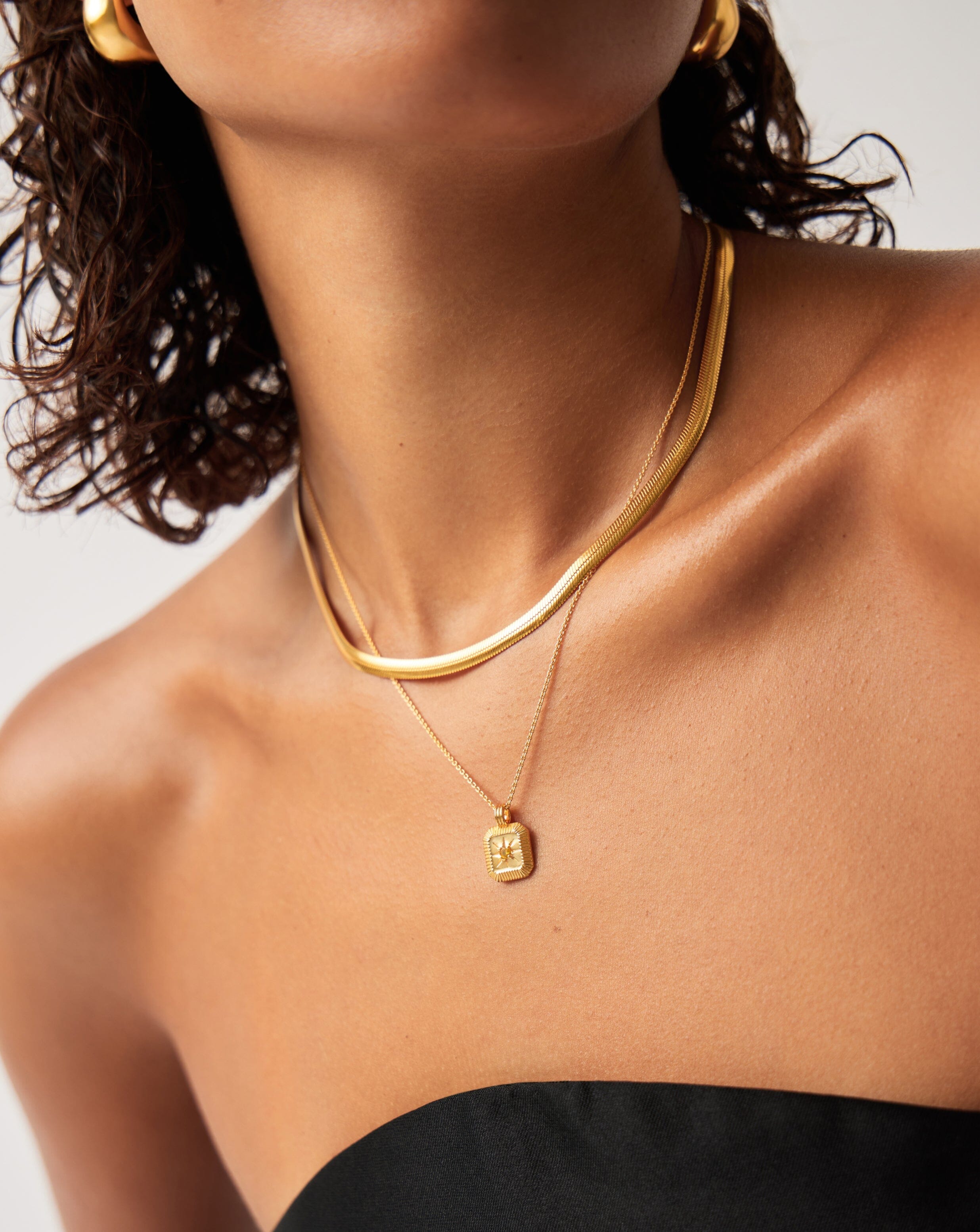 November Birthstone Pendant Necklace | 18k Gold Vermeil/Citrine Necklaces Missoma 