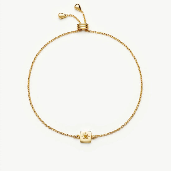 November Birthstone Slider Bracelet | 18k Gold Plated/Citrine Bracelets Missoma 