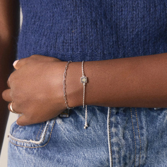 November Birthstone Slider Bracelet | Silver Plated/Citrine Bracelets Missoma 