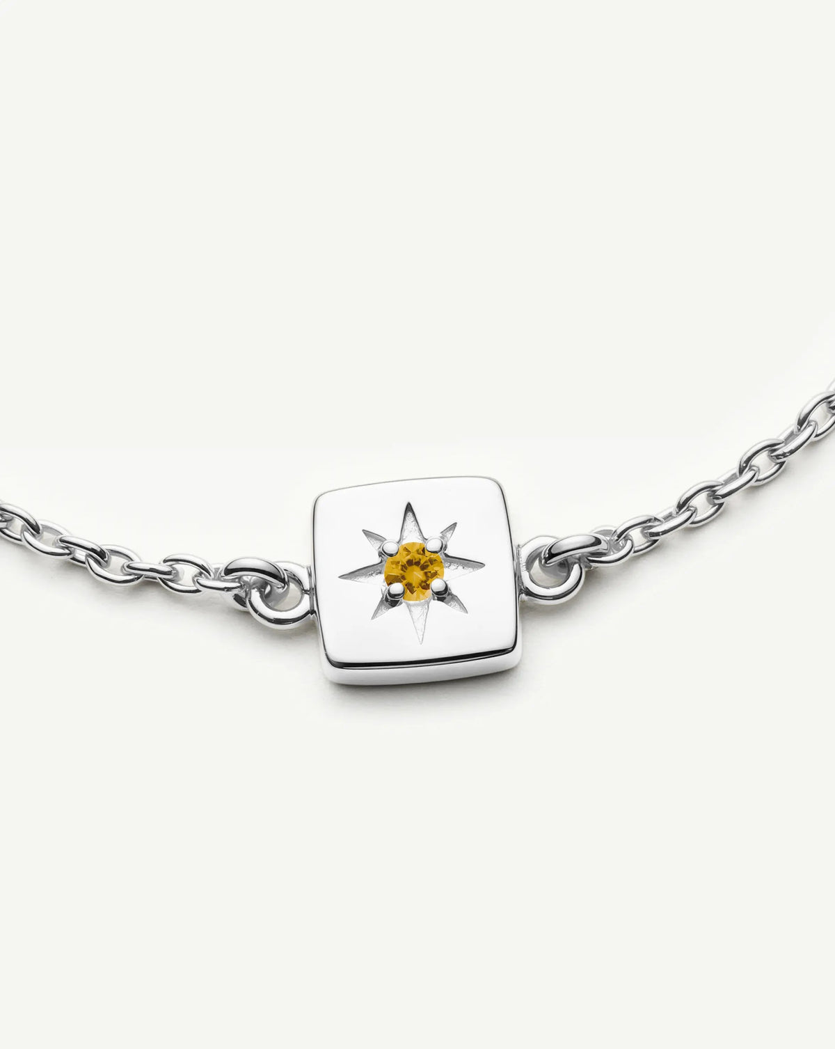 November Birthstone Slider Bracelet | Silver Plated/Citrine Bracelets Missoma 