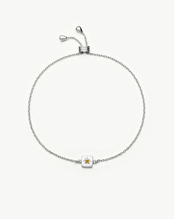 November Birthstone Slider Bracelet | Silver Plated/Citrine Bracelets Missoma 
