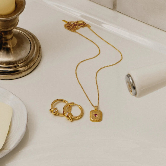 October Birthstone Pendant Necklace | 18k Gold Vermeil/Pink Tourmaline Necklaces Missoma 