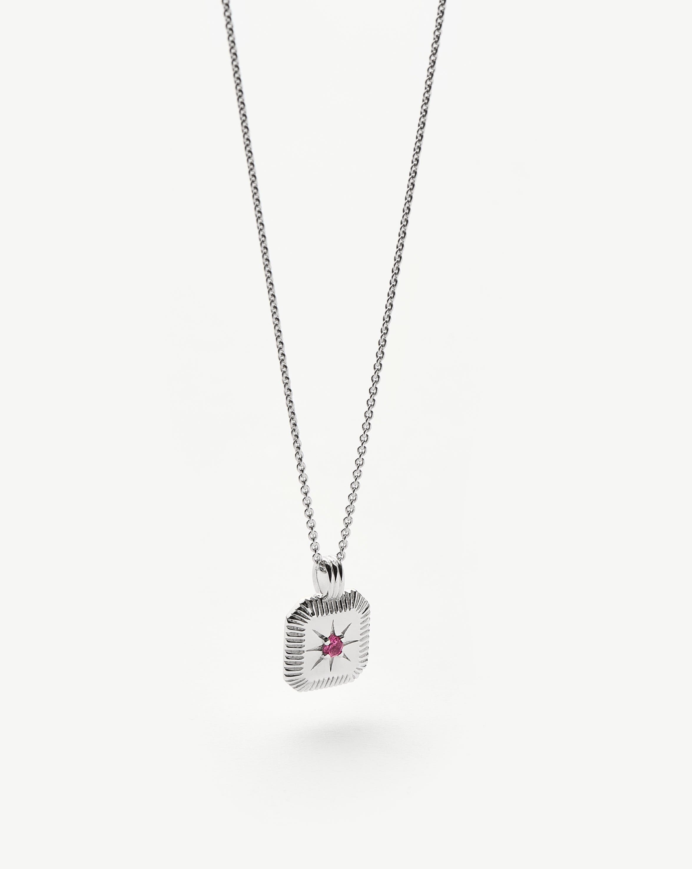 October Birthstone Pendant Necklace | Pink Tourmaline/October Necklaces Missoma 