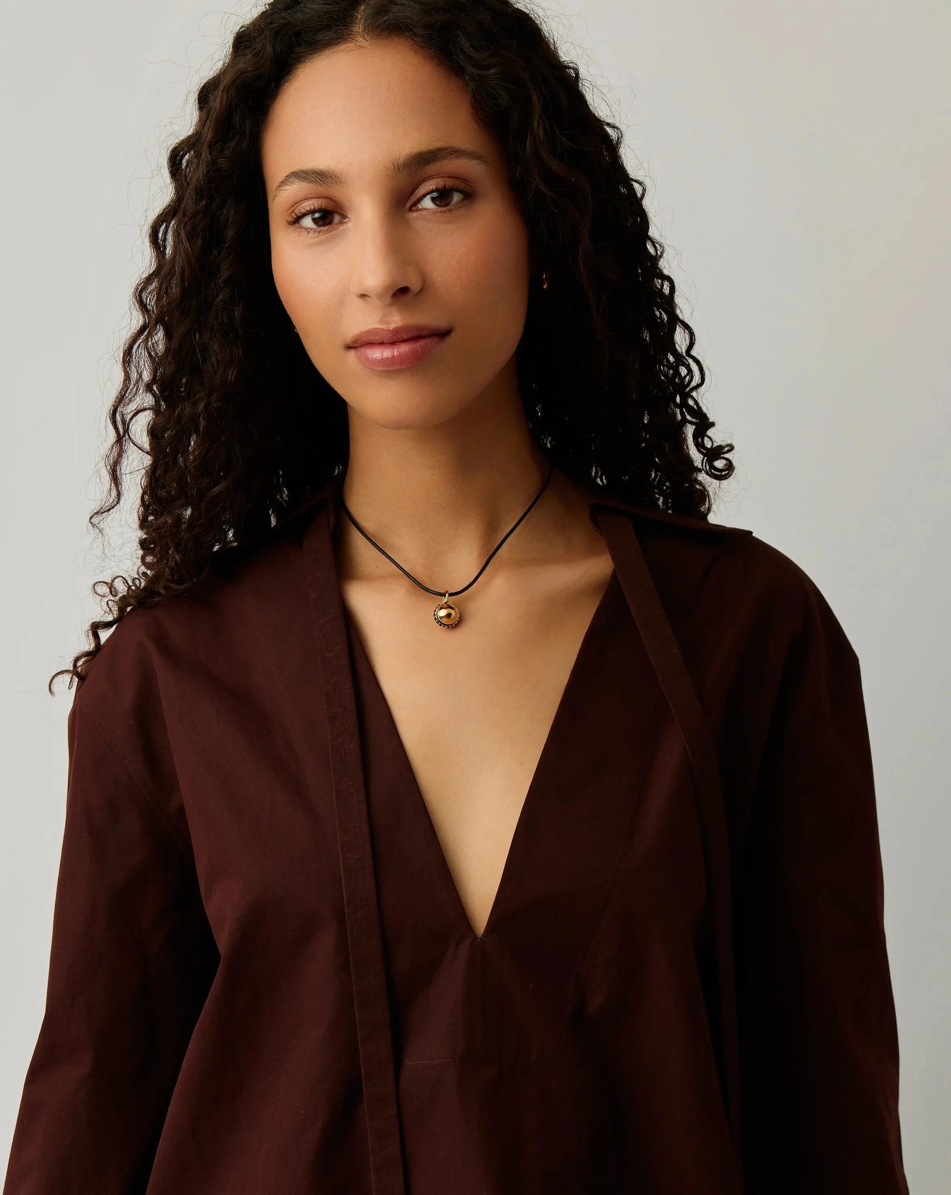 Orb Gemstone Pendant Cord Necklace | 18k Gold Plated / Black Spinel Necklaces Missoma 