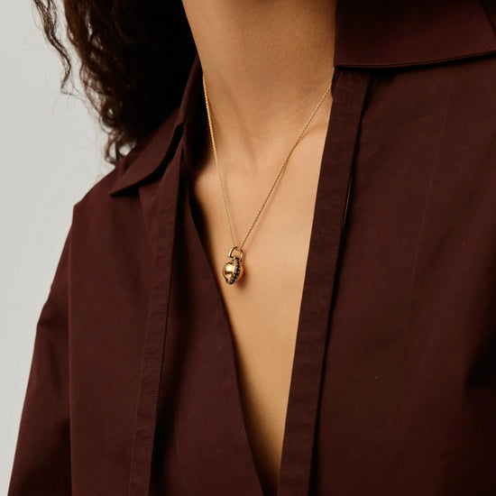 Orb Gemstone Pendant Necklace | 18k Gold Plated / Black Spinel Necklaces Missoma 