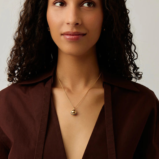 Orb Gemstone Pendant Necklace | 18k Gold Plated / Black Spinel Necklaces Missoma 