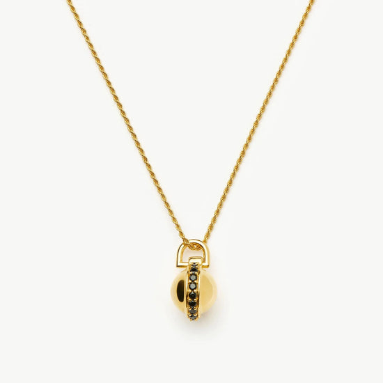 Orb Gemstone Pendant Necklace | 18k Gold Plated / Black Spinel Necklaces Missoma 