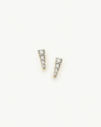 Pavé Spike Stud Earrings | 18k Gold Plated/Cubic Zirconia Earrings Missoma 