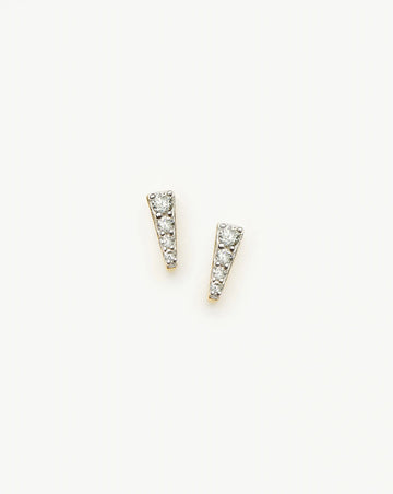 Pavé Spike Stud Earrings | 18k Gold Plated/Cubic Zirconia Earrings Missoma 
