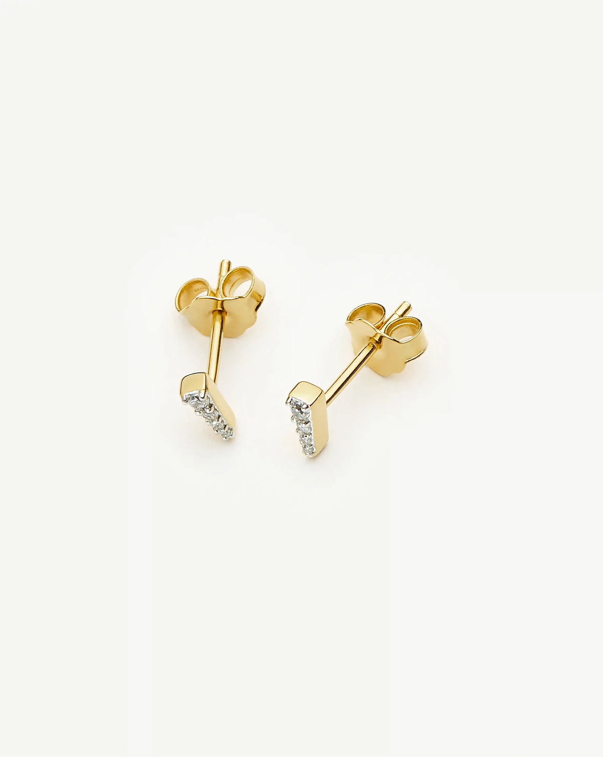 Pavé Spike Stud Earrings | 18k Gold Plated/Cubic Zirconia Earrings Missoma 