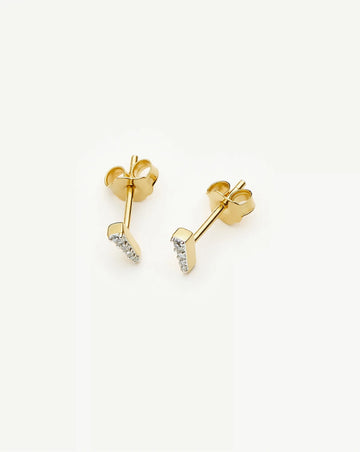 Pavé Spike Stud Earrings | 18k Gold Plated/Cubic Zirconia Earrings Missoma 