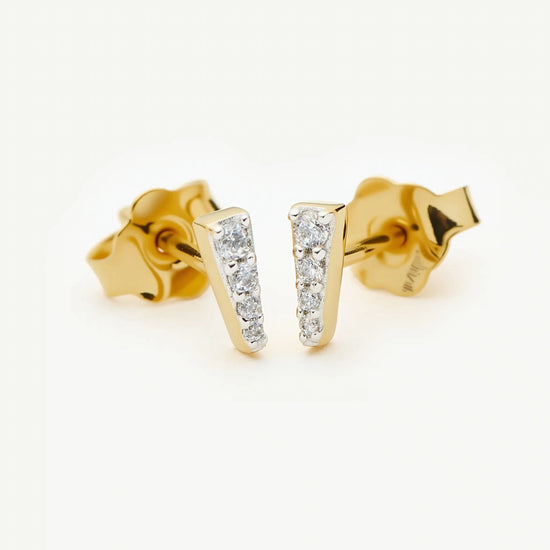 Pavé Spike Stud Earrings | 18k Gold Plated/Cubic Zirconia Earrings Missoma 