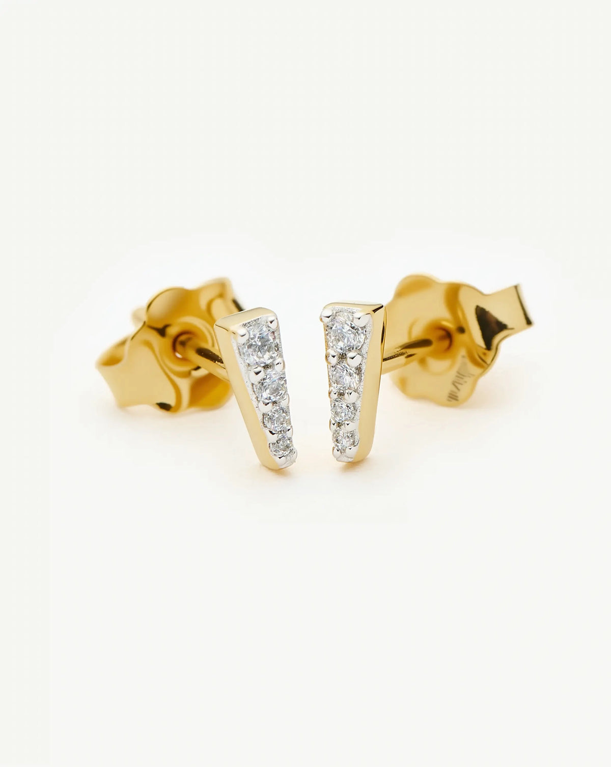 Pavé Spike Stud Earrings | 18k Gold Plated/Cubic Zirconia Earrings Missoma 
