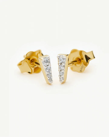 Pavé Spike Stud Earrings | 18k Gold Plated/Cubic Zirconia Earrings Missoma 