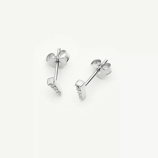 Pavé Spike Stud Earrings | Silver Plated/Cubic Zirconia Earrings Missoma 