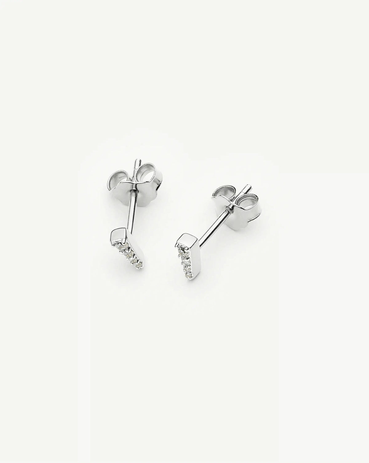 Pavé Spike Stud Earrings | Silver Plated/Cubic Zirconia Earrings Missoma 