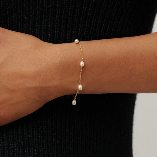 Pearl Baya Baroque Chain Bracelet | 18k Gold Vermeil/Pearl Bracelets Missoma 