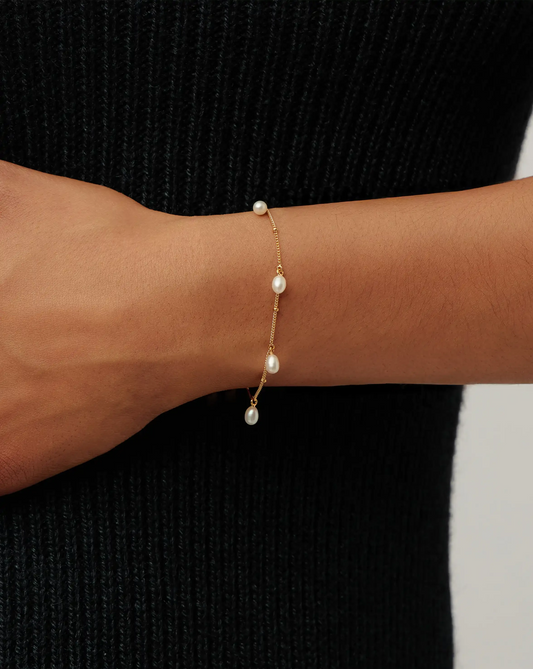 Pearl Baya Baroque Chain Bracelet | 18k Gold Vermeil/Pearl Bracelets Missoma 