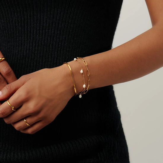 Pearl Baya Baroque Chain Bracelet | 18k Gold Vermeil/Pearl Bracelets Missoma 