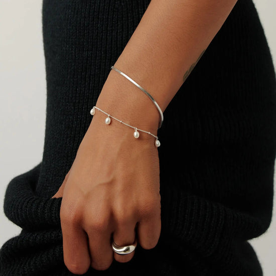 Pearl Baya Baroque Chain Bracelet | Sterling Silver/Pearl Bracelets Missoma 