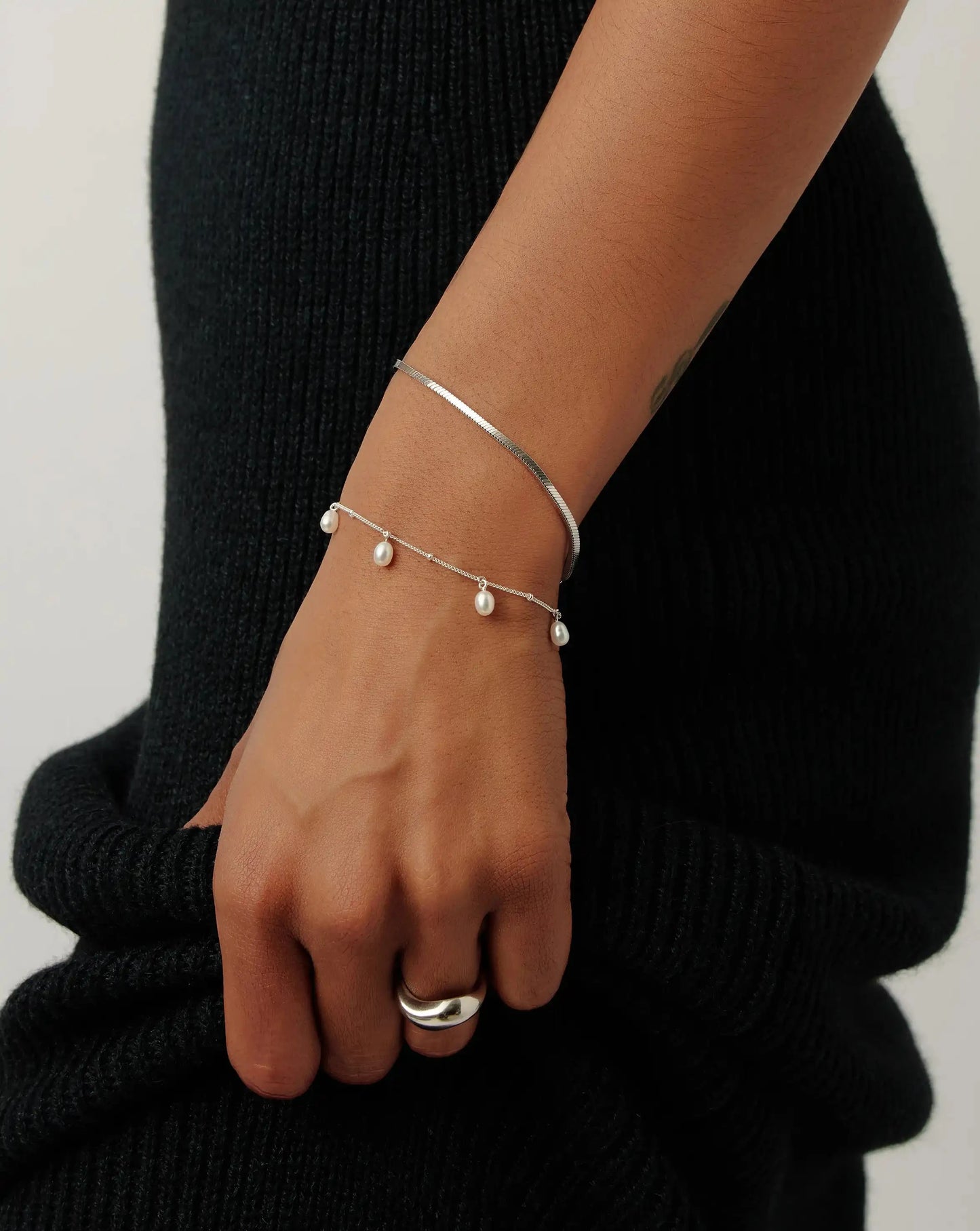 Pearl Baya Baroque Chain Bracelet | Sterling Silver/Pearl Bracelets Missoma 